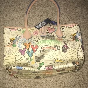 Dooney & Burke Disney Mickey Mouse Magic Kingdom Sketch Medium Tote NEW